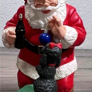 Hallmark Vintage Christmas Ornament 1993 Playful Pals Coca-Cola Santa with Puppy